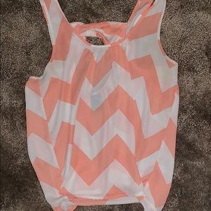 shear striped tank top